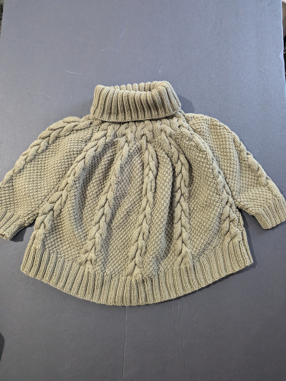 kate quinn Olive Cable Knit Turtleneck Sweater 12-24